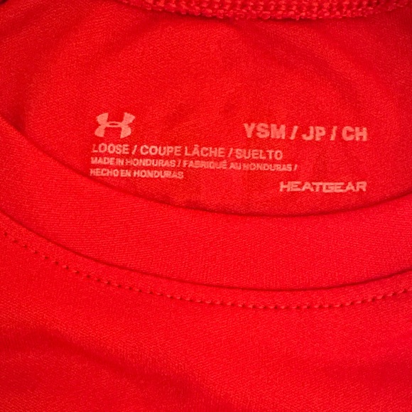 Under Armour Kids Red Long Sleeve Shirt - Picture 2 of 5